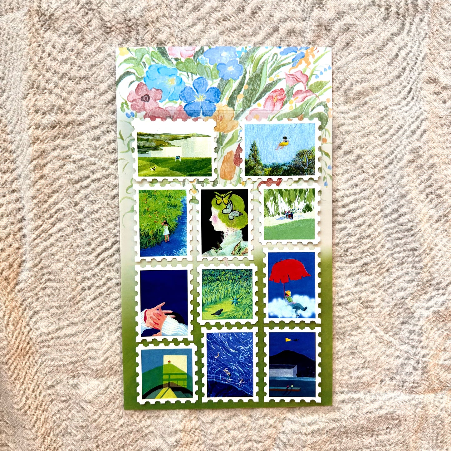 “𝓑𝓵𝓾𝓮” Vintage Oil Stamp Stickers
