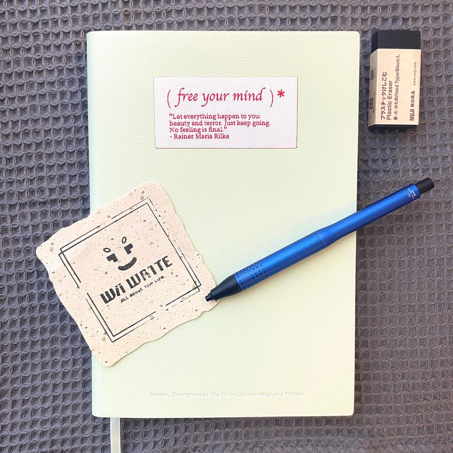 A5 Soft Leather Cover Journal-Free Your Mind Handmade Vintage Notebook