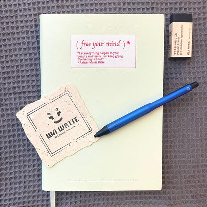 A5 Soft Leather Cover Journal-Free Your Mind Handmade Vintage Notebook