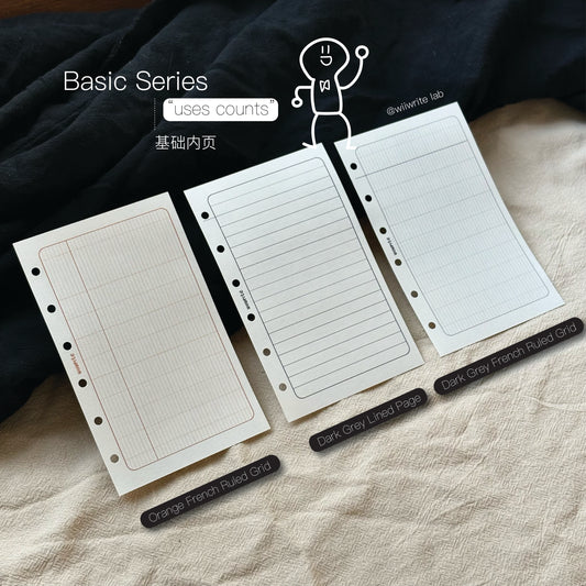 A7 “𝓑𝓪𝓼𝓲𝓬 𝓢𝓮𝓻𝓲𝓮𝓼” Paper Refill (40 pages pack)